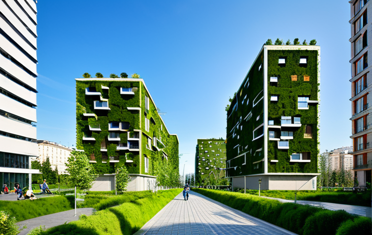 도시건축기법 사례 연구 - Smart Urban Integration in a Modern Russian City**

Prompt: "A high-angle, futuristic cityscape of a...