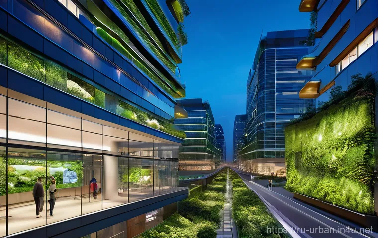 도시경제학 이론 - **Dynamic Urban Hub: A City That Attracts**
    A vibrant and modern city scene during the late afte...